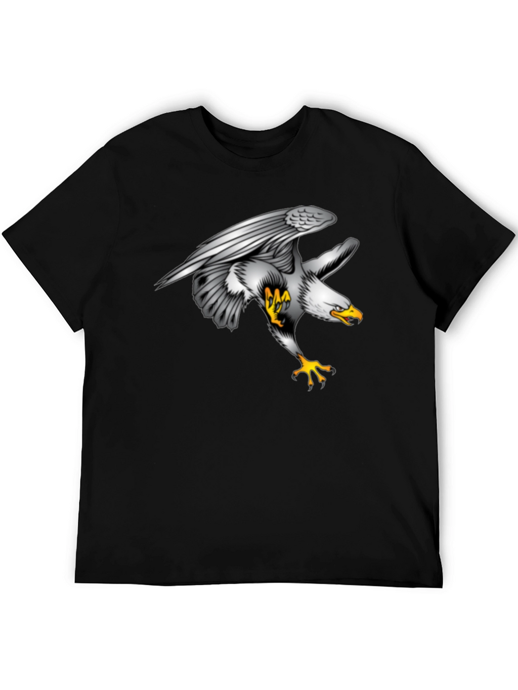Eagle Graphic Print Black T-Shirt