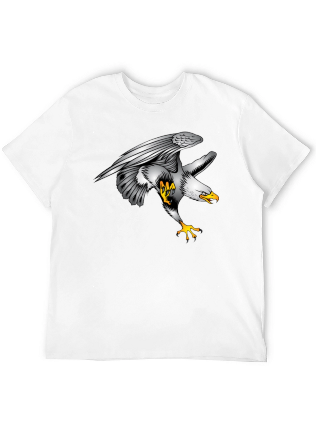 Eagle Graphic Print Black T-Shirt
