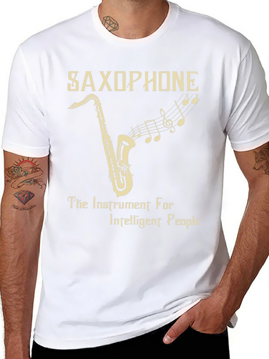 Saxophone Instrument Tee for Intelligent People