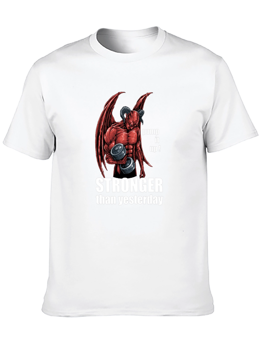 Stronger Than Yesterday Devil Workout T-Shirt