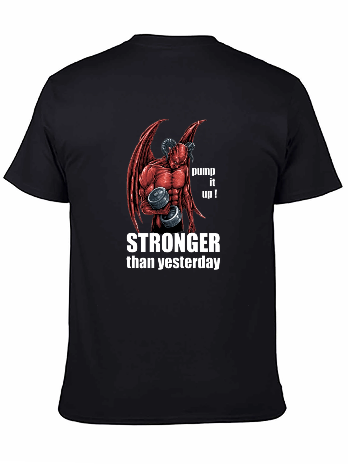 Stronger Than Yesterday Devil Workout T-Shirt