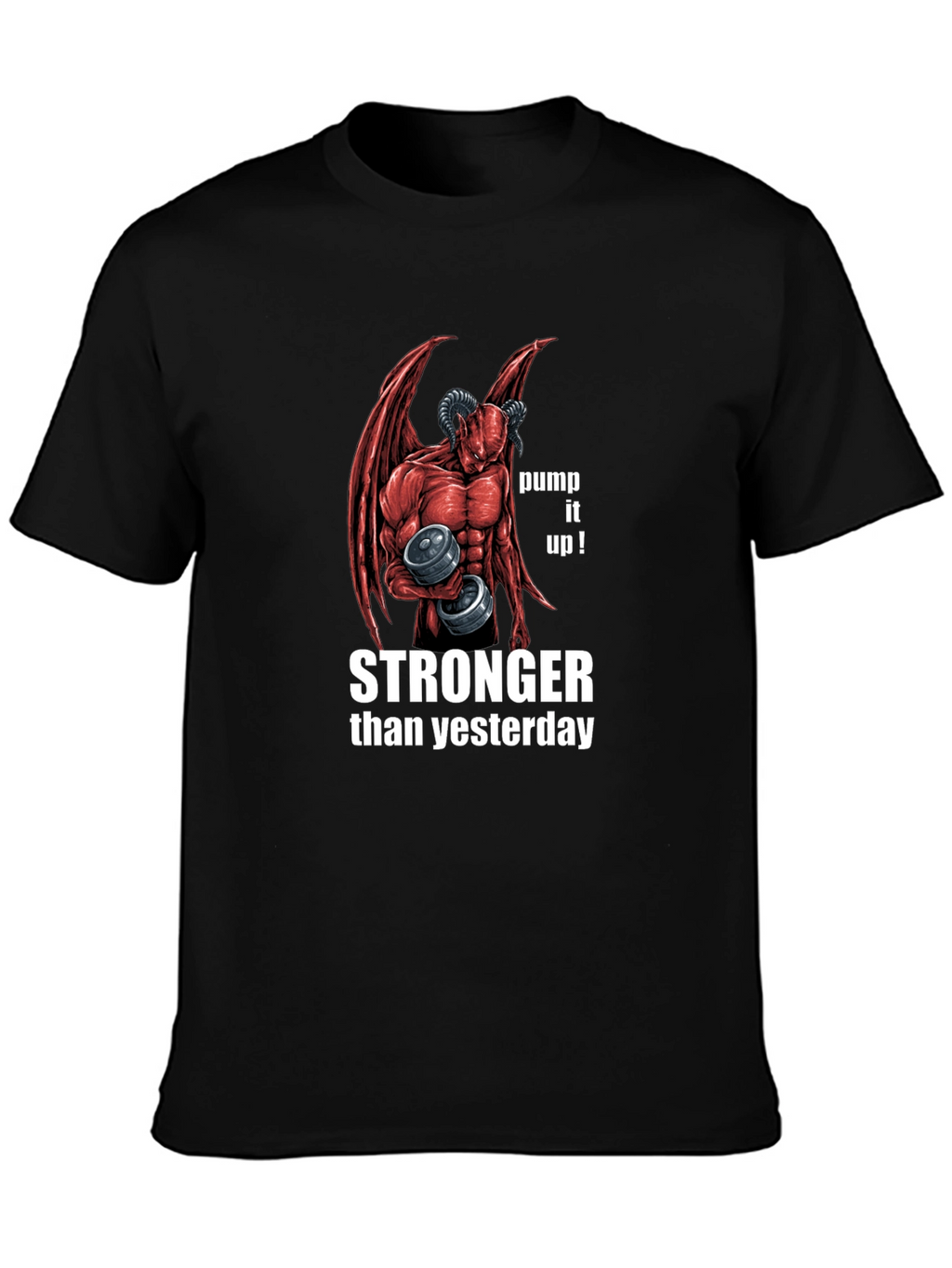 Stronger Than Yesterday Devil Workout T-Shirt