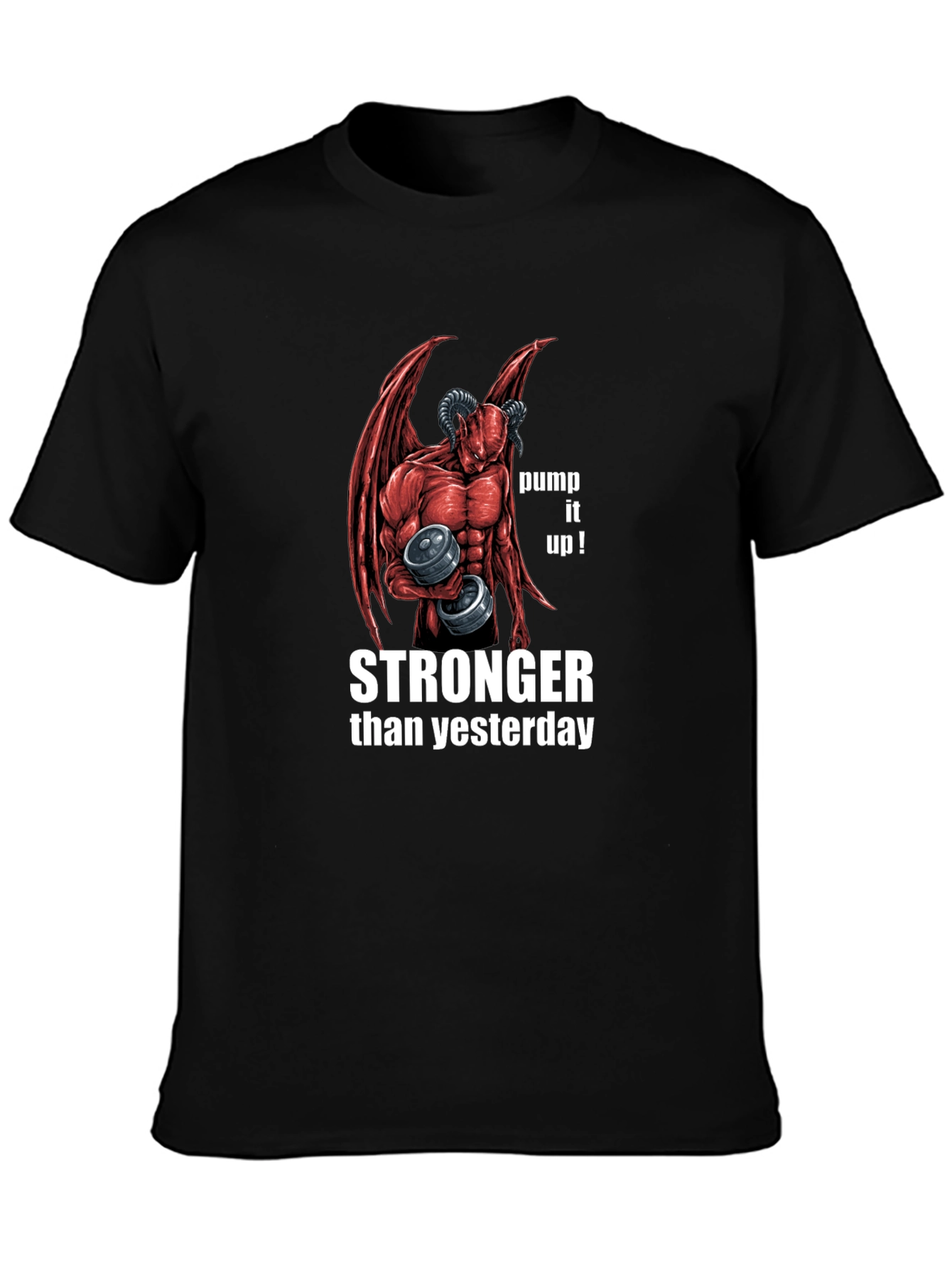 Stronger Than Yesterday Devil Workout T-Shirt