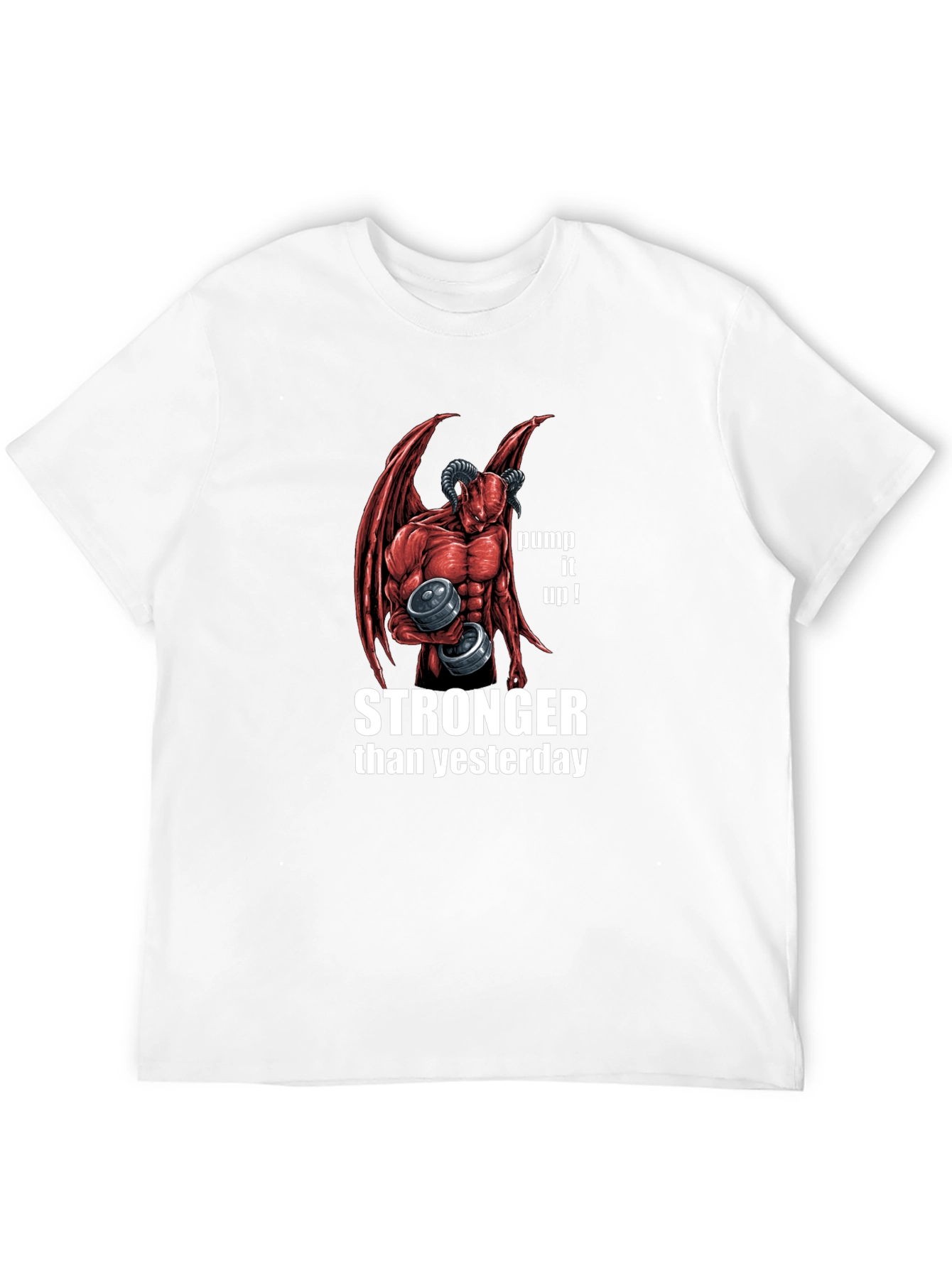 Stronger Than Yesterday Devil Workout T-Shirt