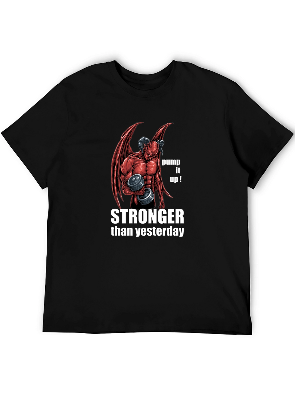 Stronger Than Yesterday Devil Workout T-Shirt