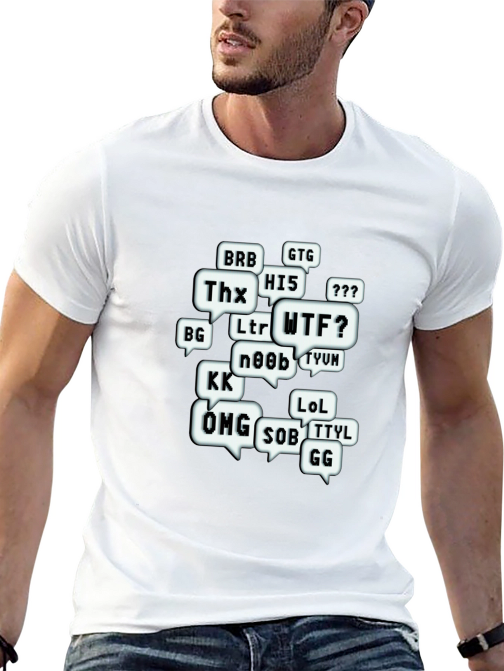 Funny Chat Abbreviations T-Shirt - Gamer Tee