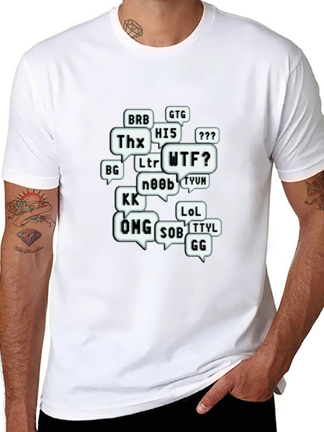 Funny Chat Abbreviations T-Shirt - Gamer Tee