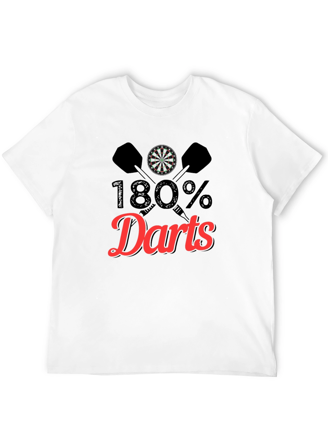 180% Darts T-Shirt - Unique Dartboard Graphic Tee