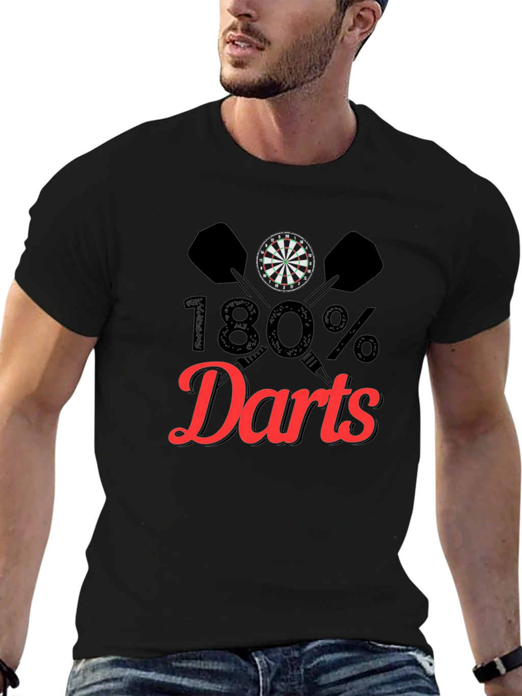 180% Darts T-Shirt - Unique Dartboard Graphic Tee