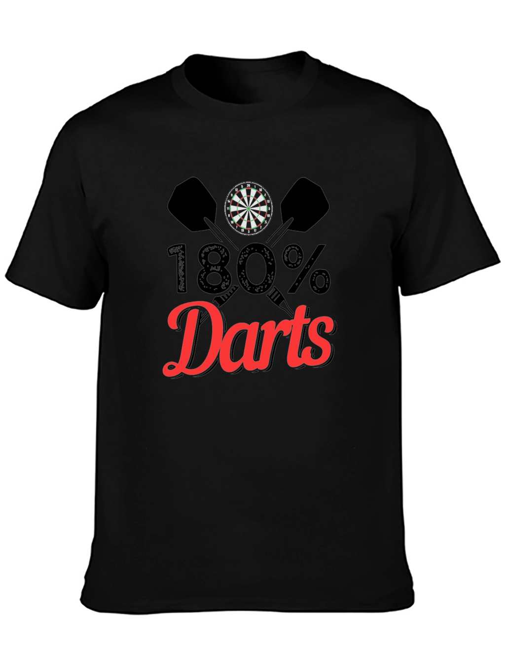 180% Darts T-Shirt - Unique Dartboard Graphic Tee