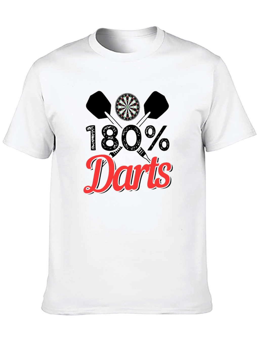 180% Darts T-Shirt - Unique Dartboard Graphic Tee