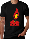 Flame Graphic Tee - Bold Stylish Black T-Shirt
