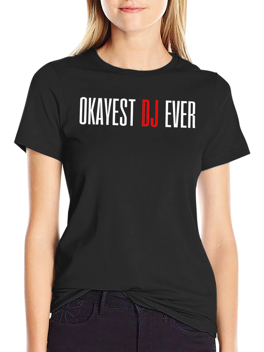 Okayest DJ Ever Graphic Tee - Black