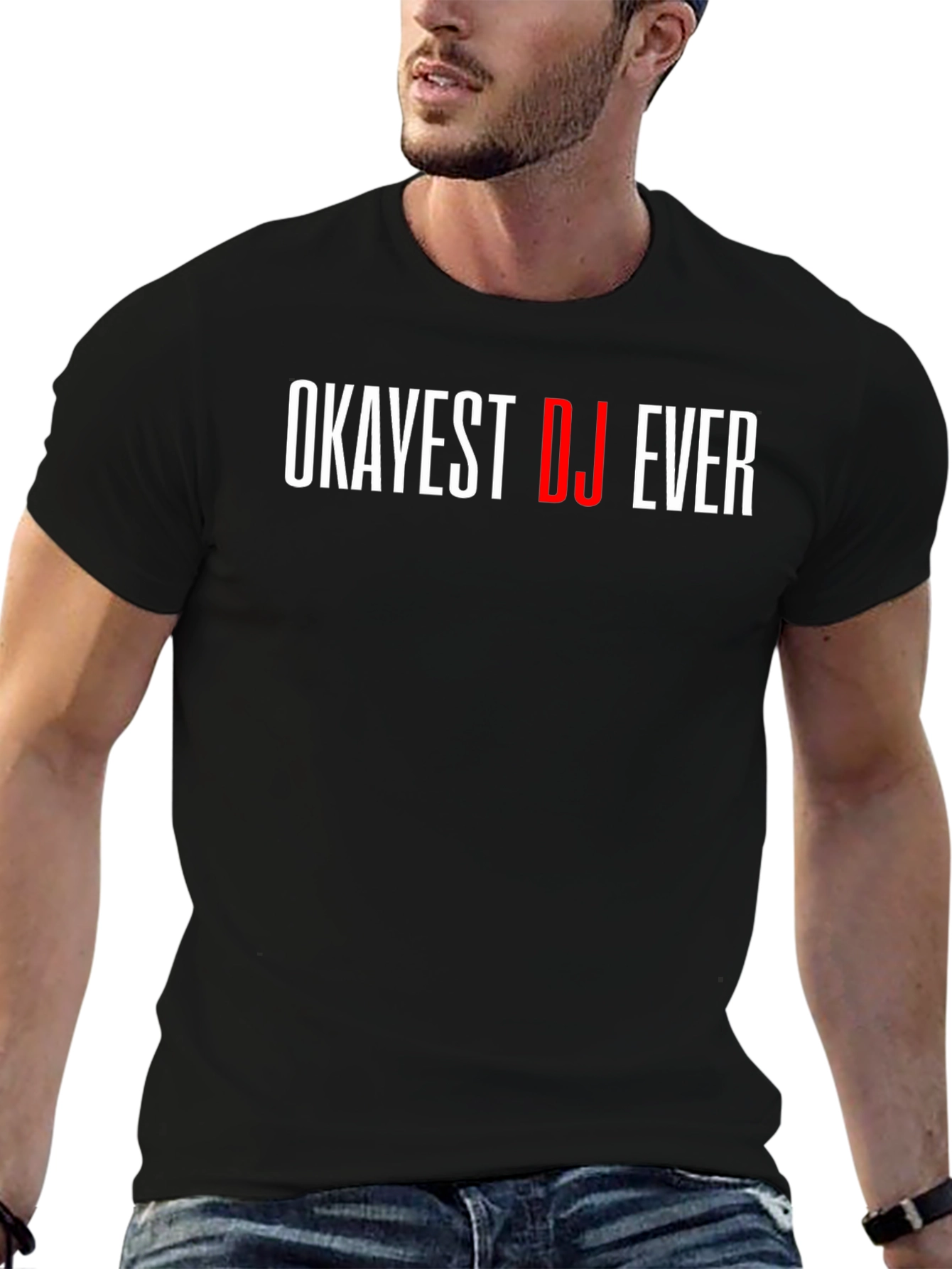 Okayest DJ Ever Graphic Tee - Black