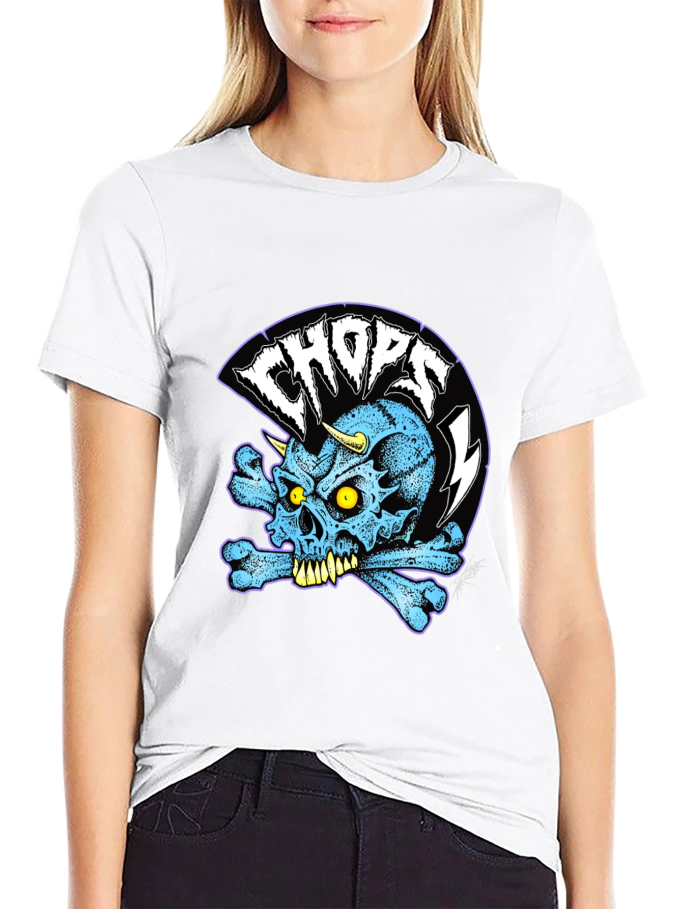 Skull & Crossbones Graphic T-Shirt - Black