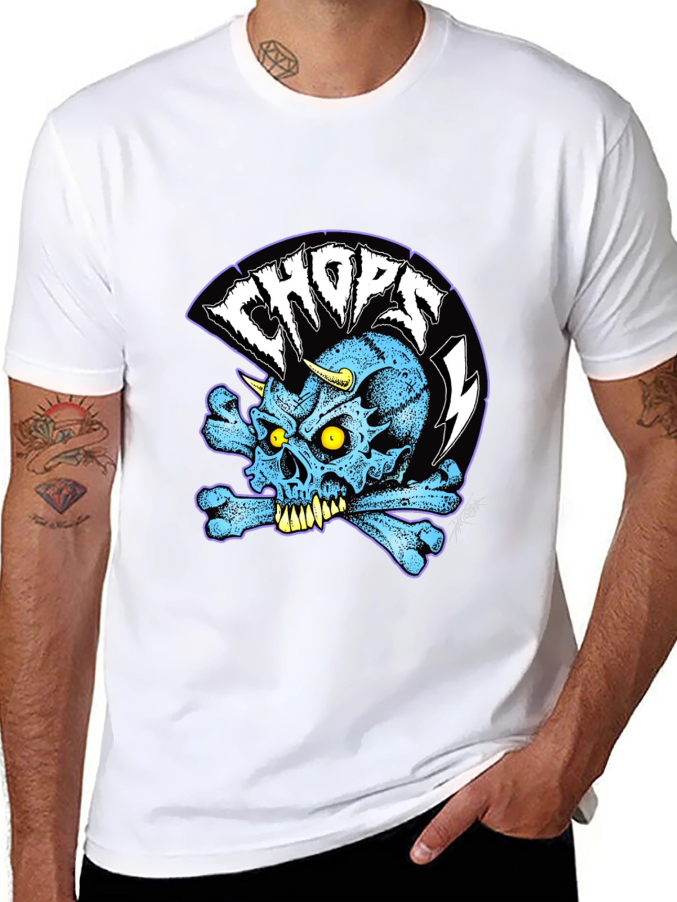 Skull & Crossbones Graphic T-Shirt - Black