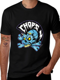 Skull & Crossbones Graphic T-Shirt - Black