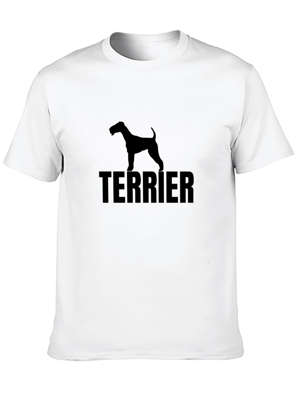 Terrier Dog Silhouette Black T-Shirt