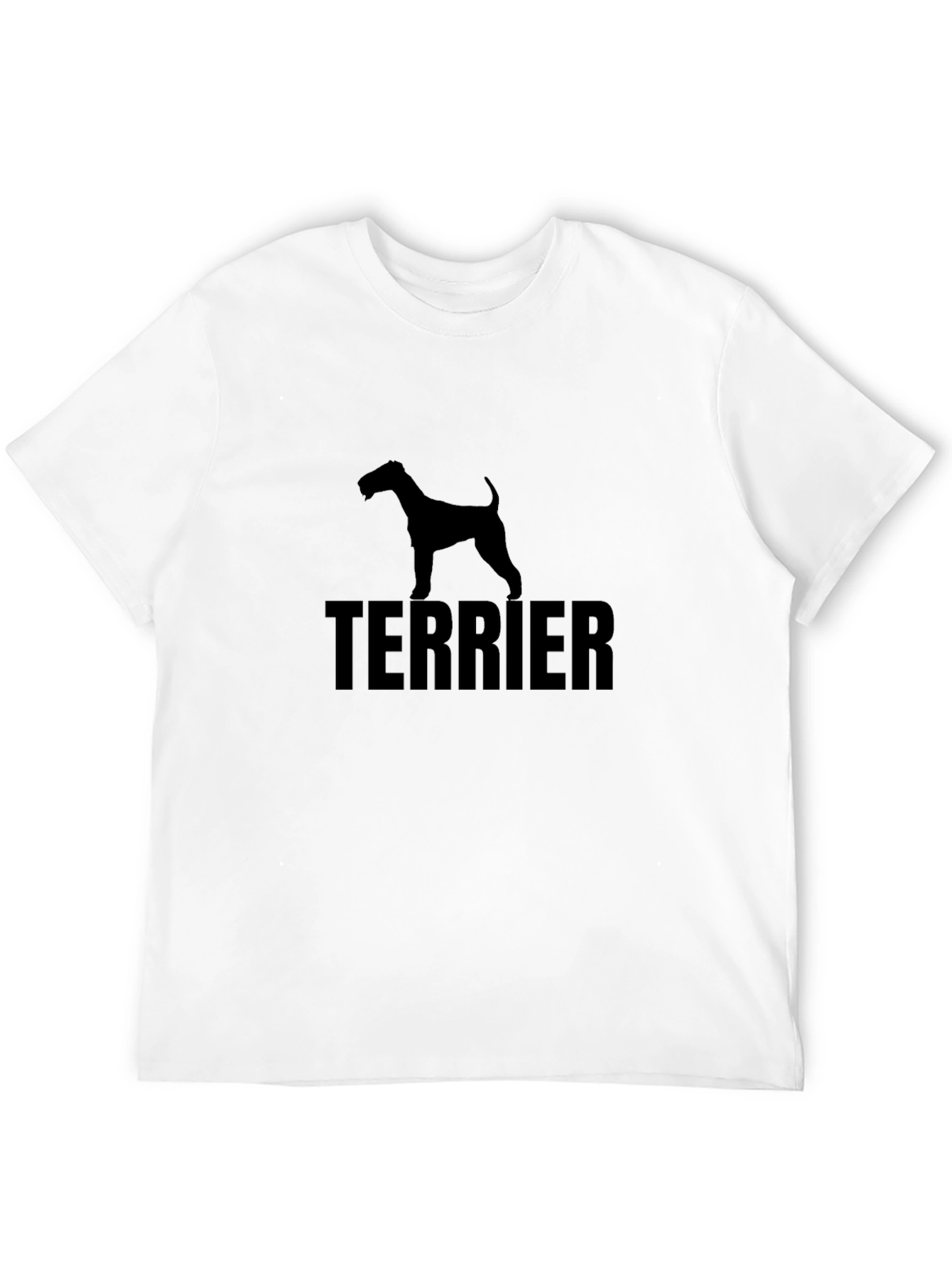 Terrier Dog Silhouette Black T-Shirt