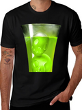 Skull Drink Graphic Tee - Mens Black T-Shirt