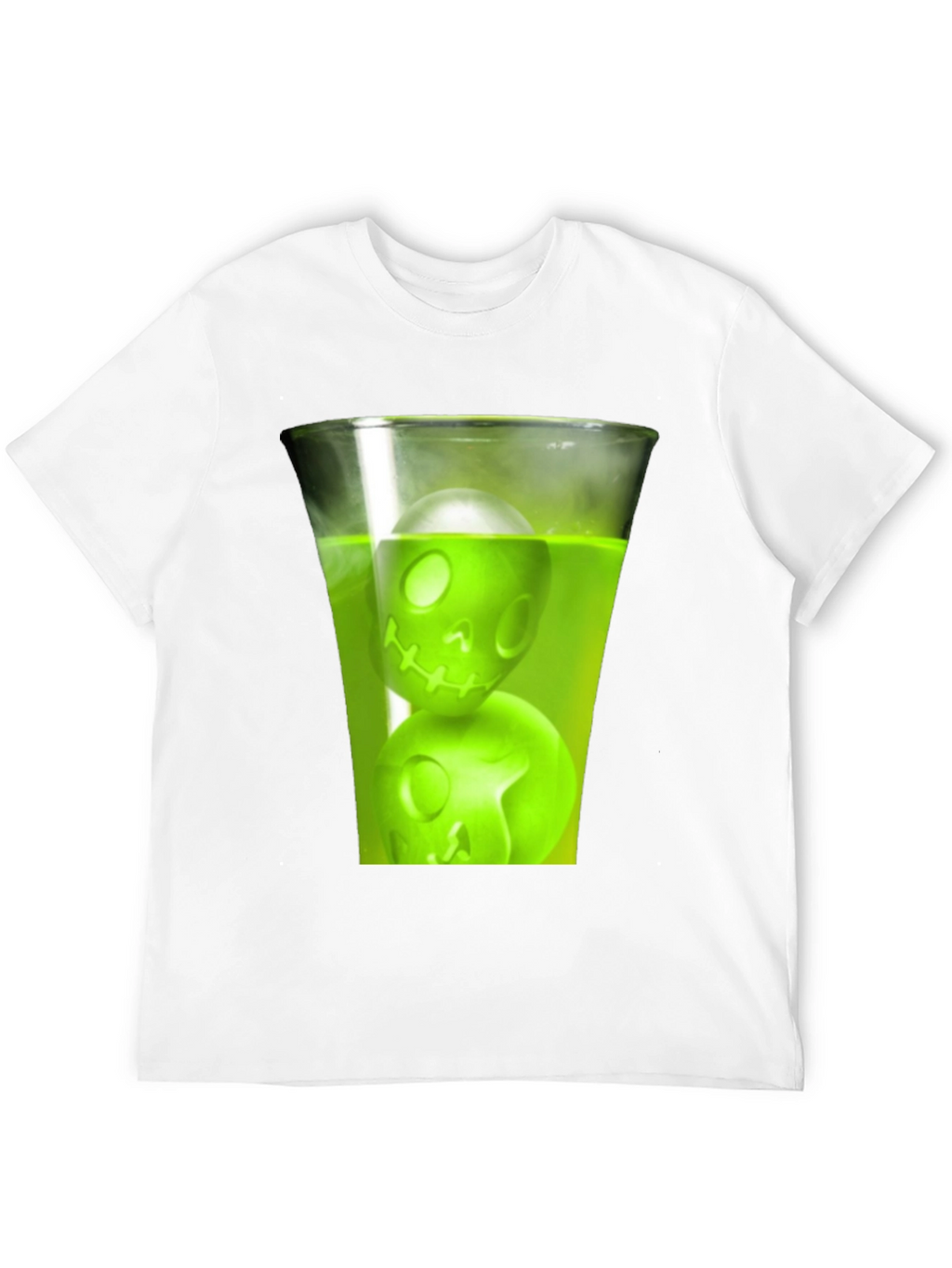 Skull Drink Graphic Tee - Mens Black T-Shirt