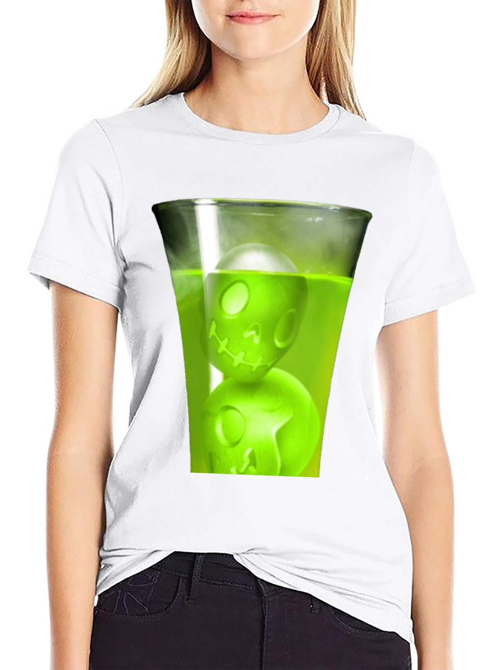 Skull Drink Graphic Tee - Mens Black T-Shirt