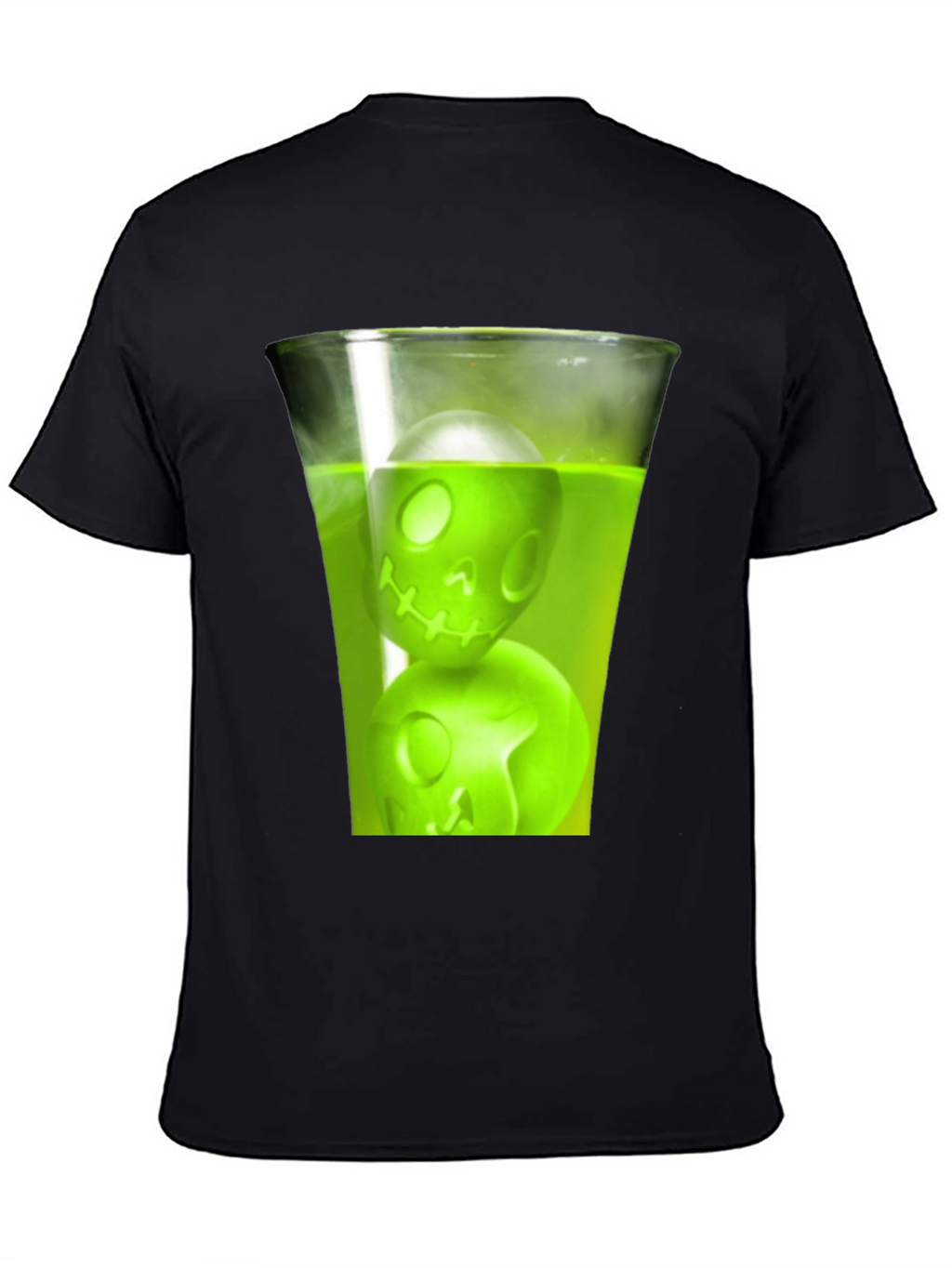 Skull Drink Graphic Tee - Mens Black T-Shirt