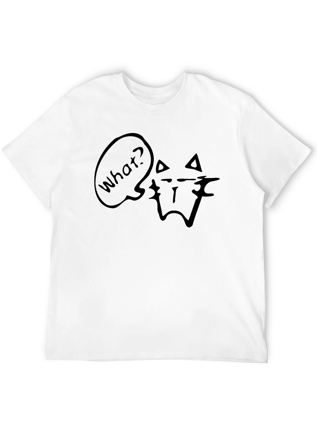 What? Cat Graphic Tee - Unisex Soft Cotton T-Shirt