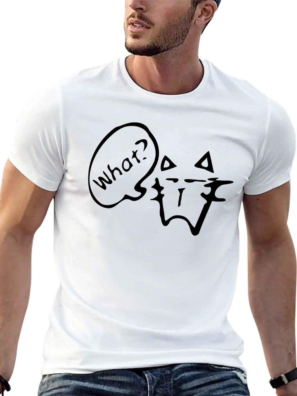 What? Cat Graphic Tee - Unisex Soft Cotton T-Shirt