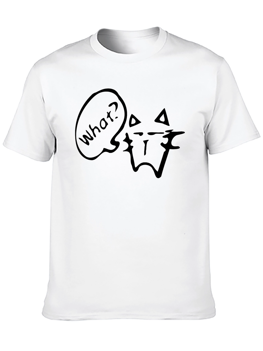 What? Cat Graphic Tee - Unisex Soft Cotton T-Shirt