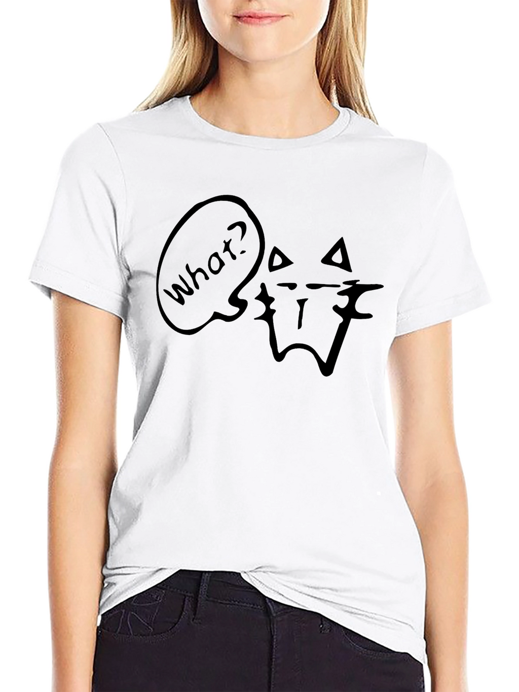 What? Cat Graphic Tee - Unisex Soft Cotton T-Shirt