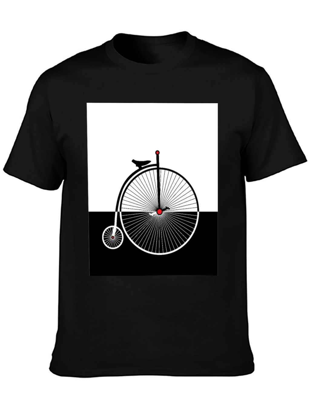 Penny Farthing Graphic Tee - Retro Bicycle Design