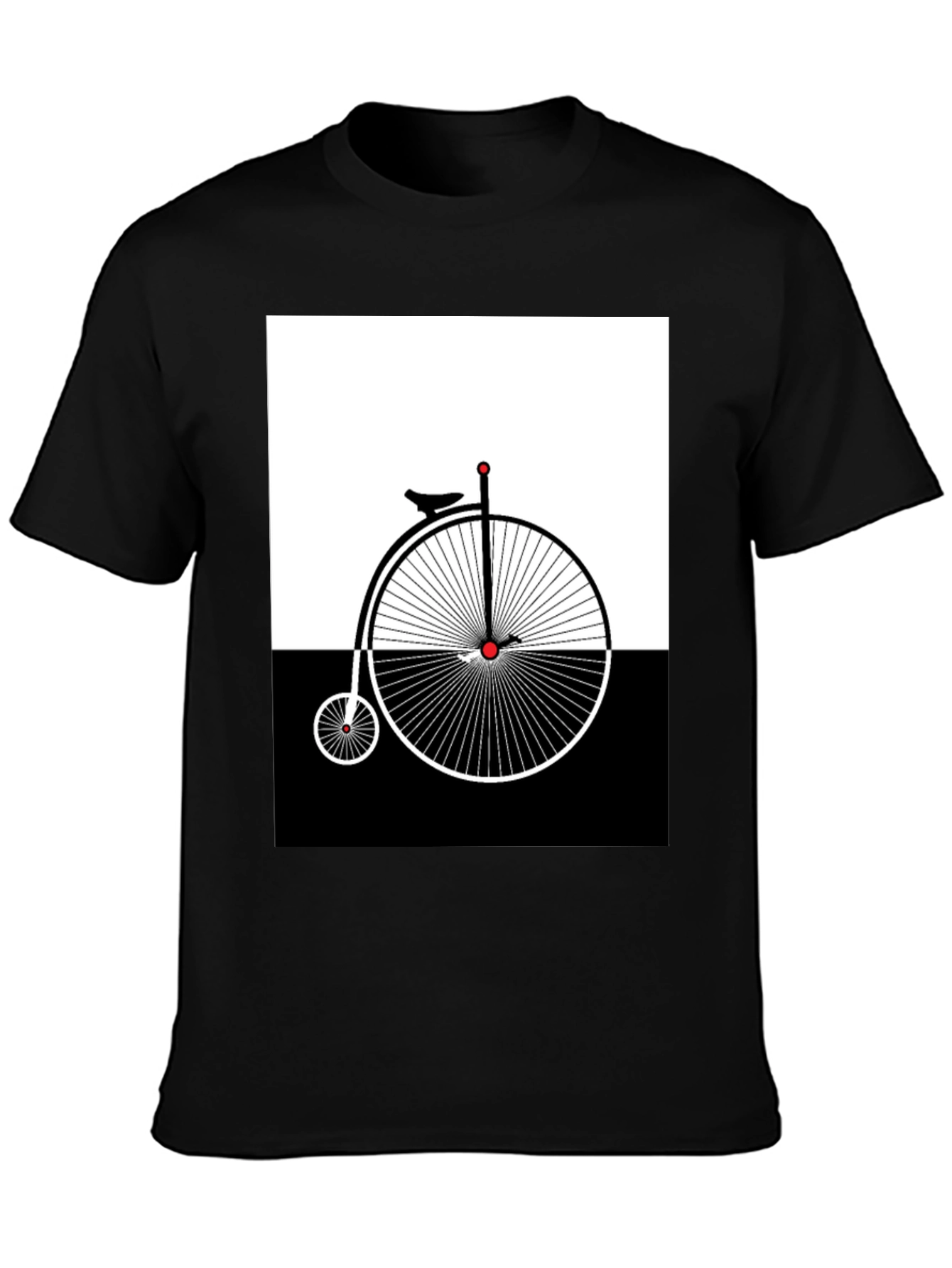 Penny Farthing Graphic Tee - Retro Bicycle Design