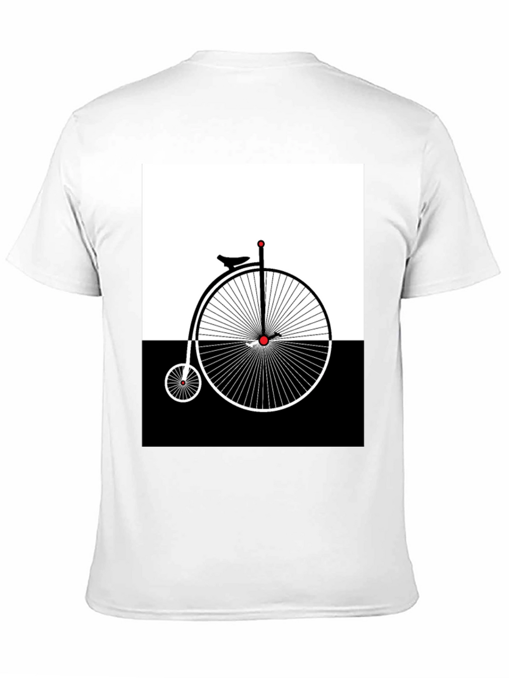 Penny Farthing Graphic Tee - Retro Bicycle Design