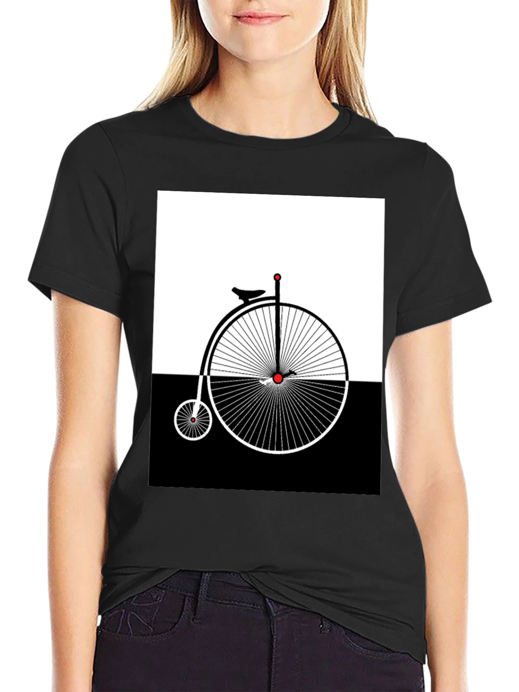 Penny Farthing Graphic Tee - Retro Bicycle Design