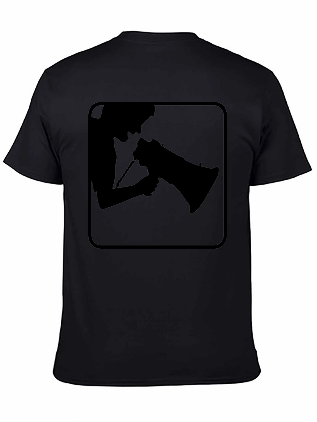 Silhouette Megaphone T-Shirt - Black