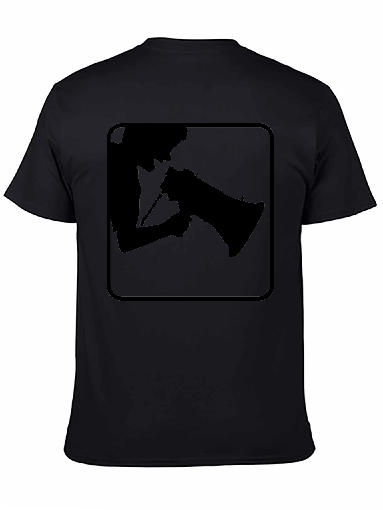 Silhouette Megaphone T-Shirt - Black