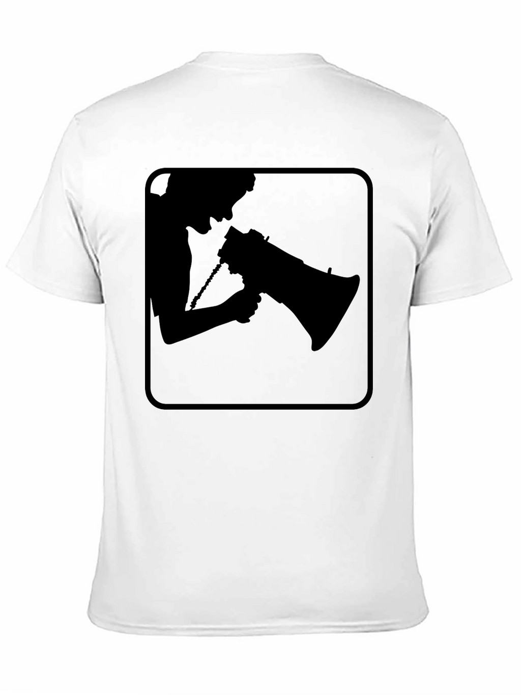 Silhouette Megaphone T-Shirt - Black
