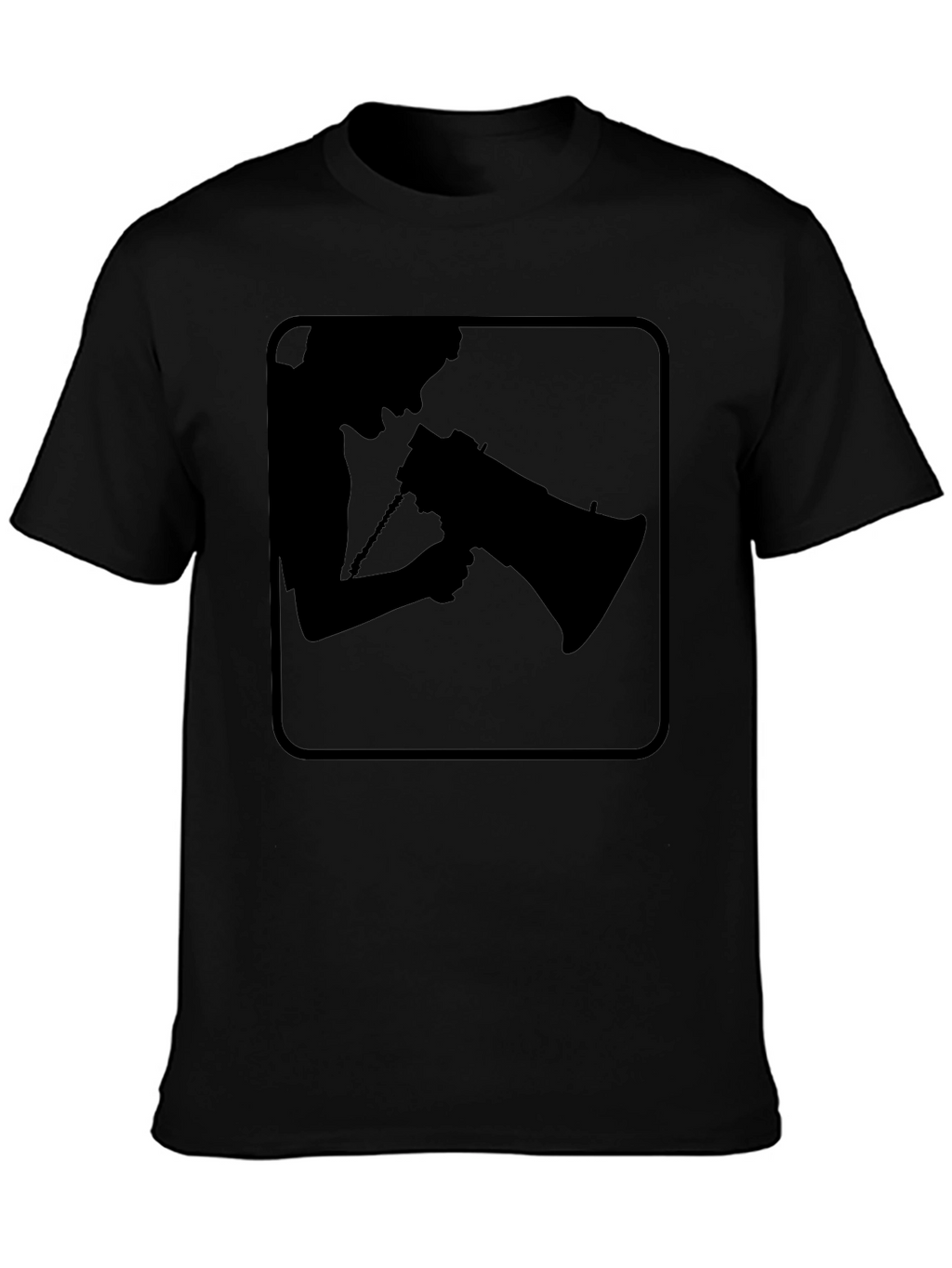 Silhouette Megaphone T-Shirt - Black