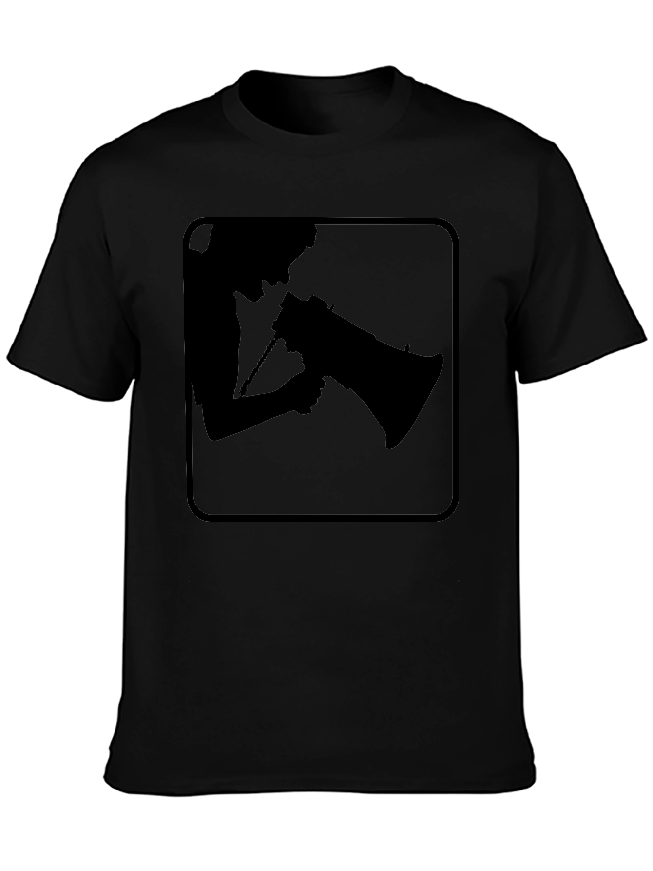 Silhouette Megaphone T-Shirt - Black
