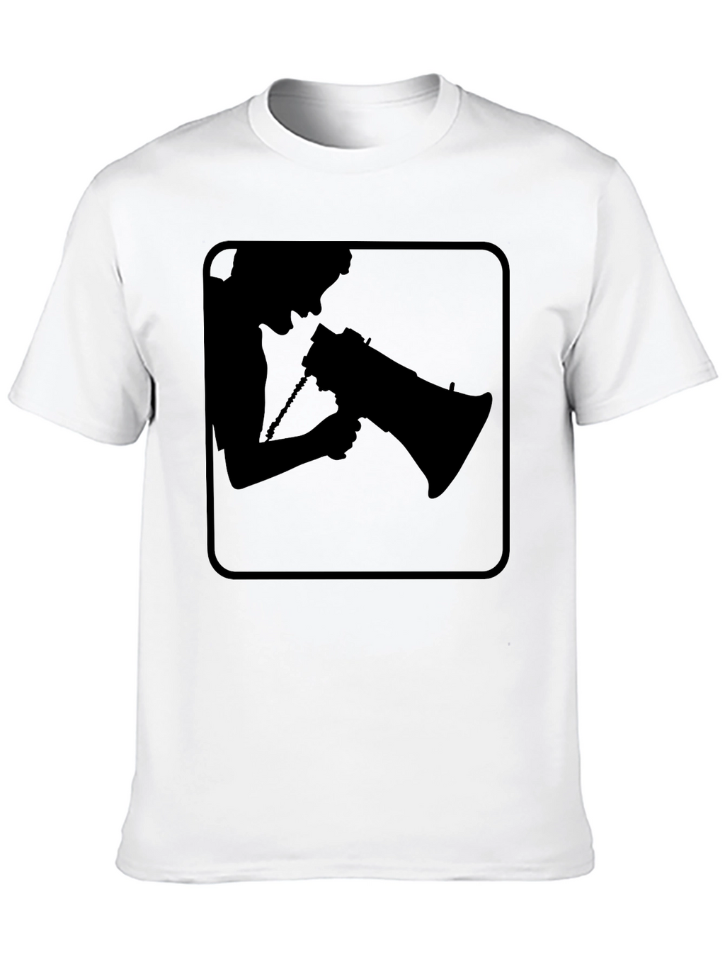 Silhouette Megaphone T-Shirt - Black