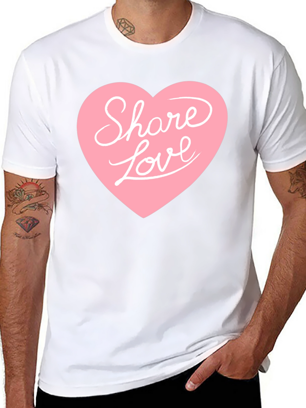 Share Love Graphic Tee - Black