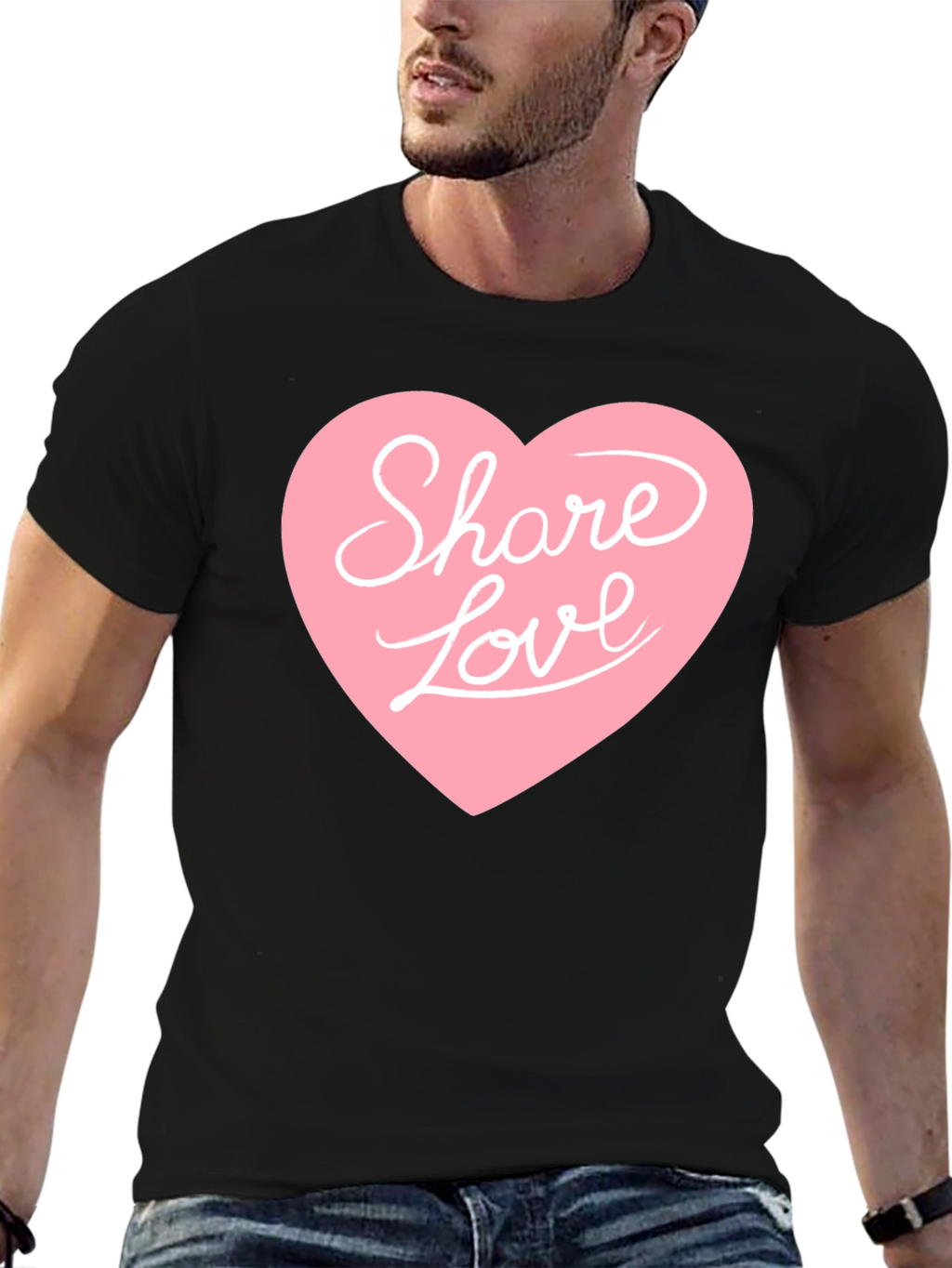 Share Love Graphic Tee - Black