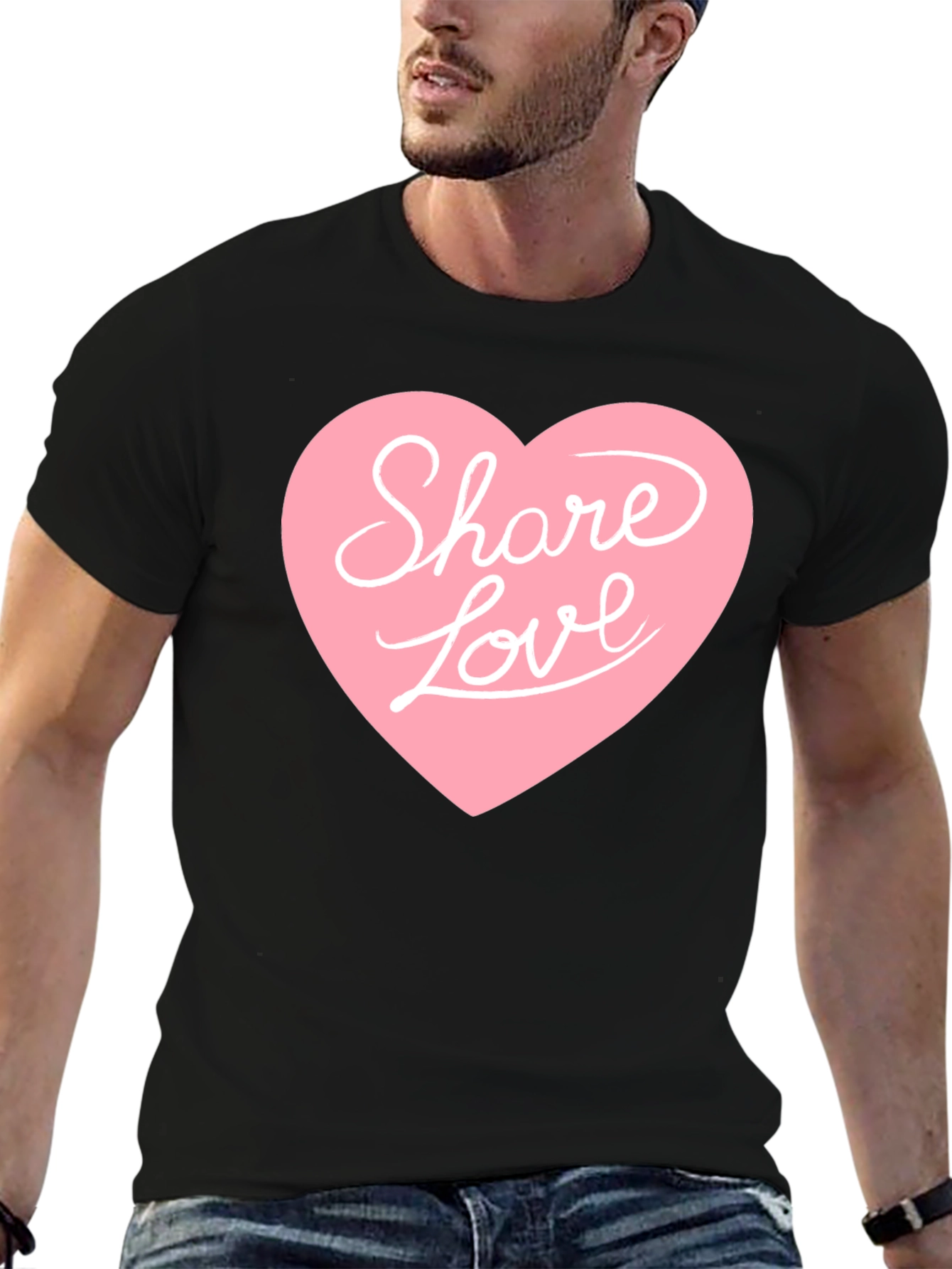 Share Love Graphic Tee - Black
