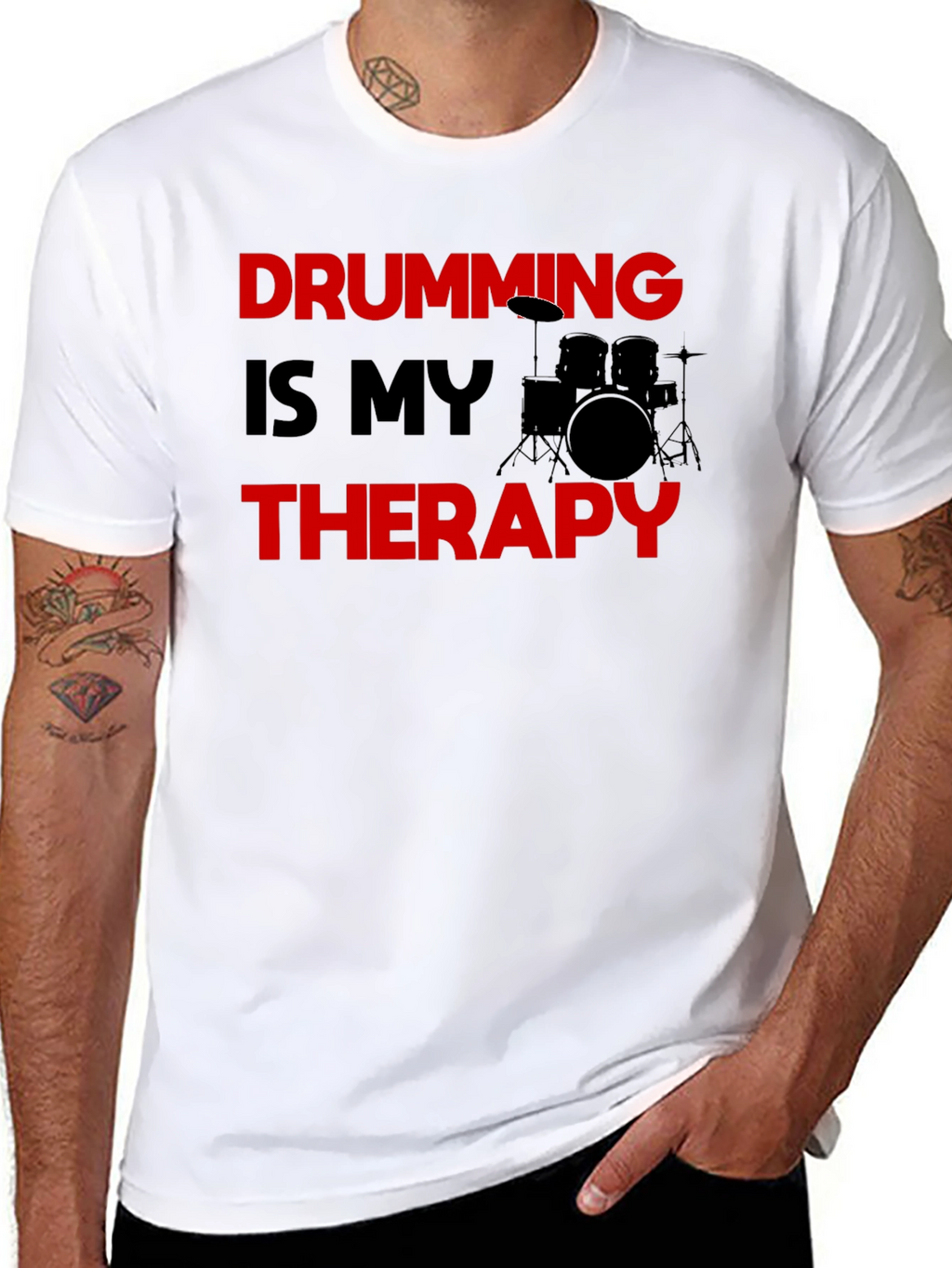 Drumming is My Therapy Graphic Tee
