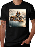 Tiger Family on Iceberg Graphic T-Shirt