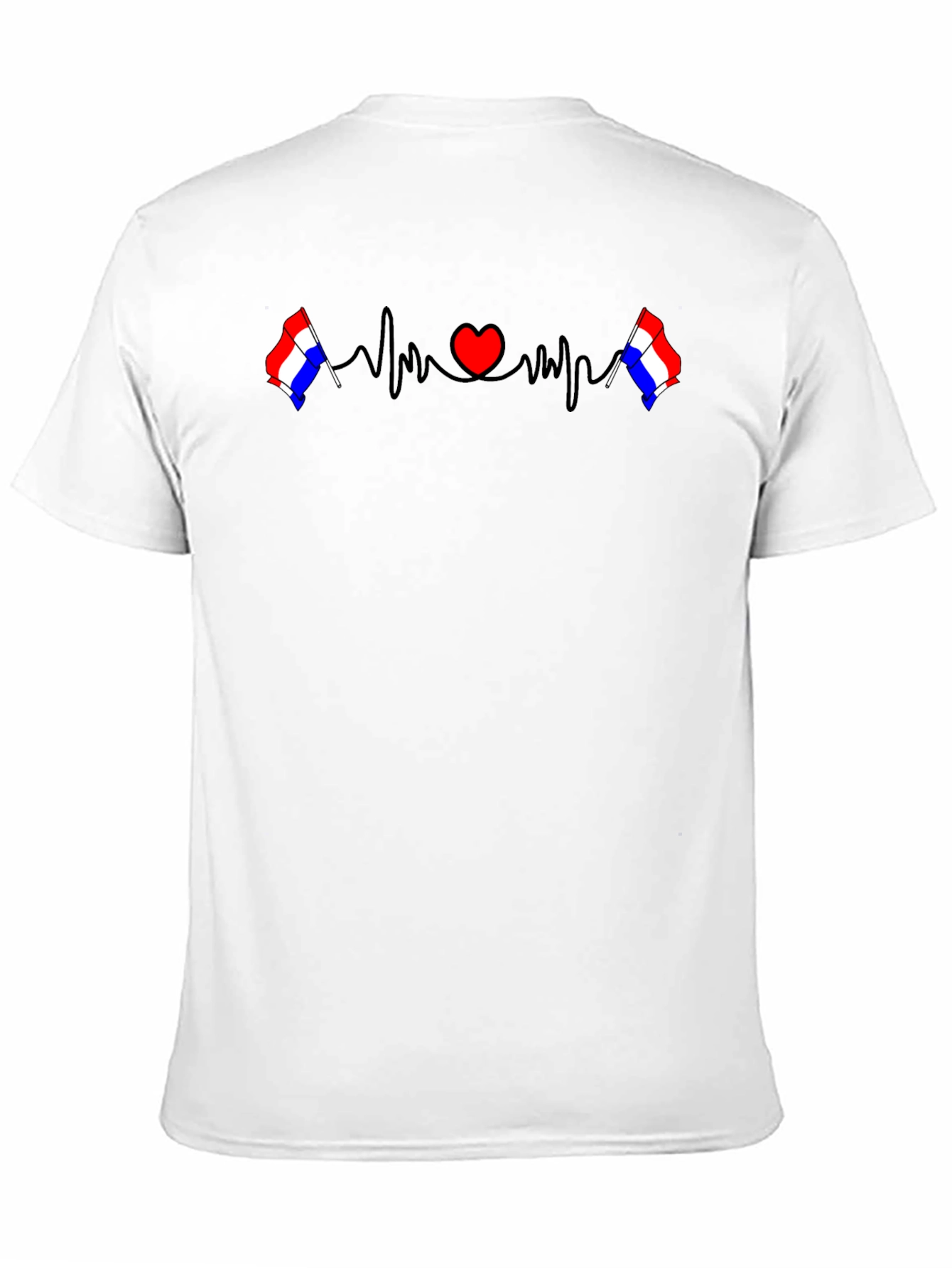 Heartbeat Flag Graphic Tee - Stylish Mens T-Shirt
