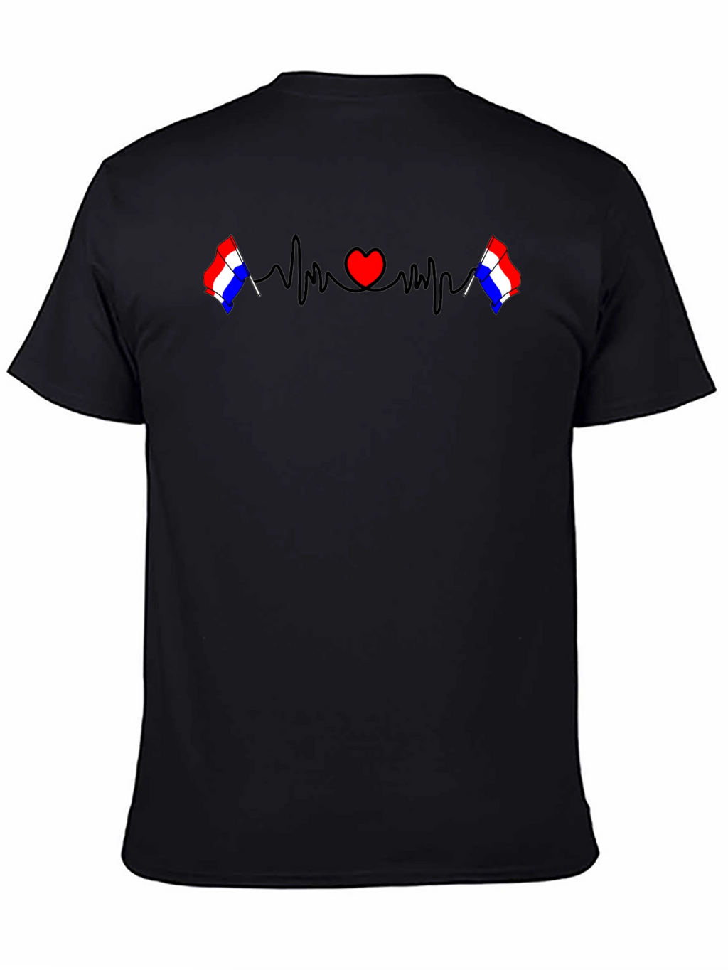 Heartbeat Flag Graphic Tee - Stylish Mens T-Shirt