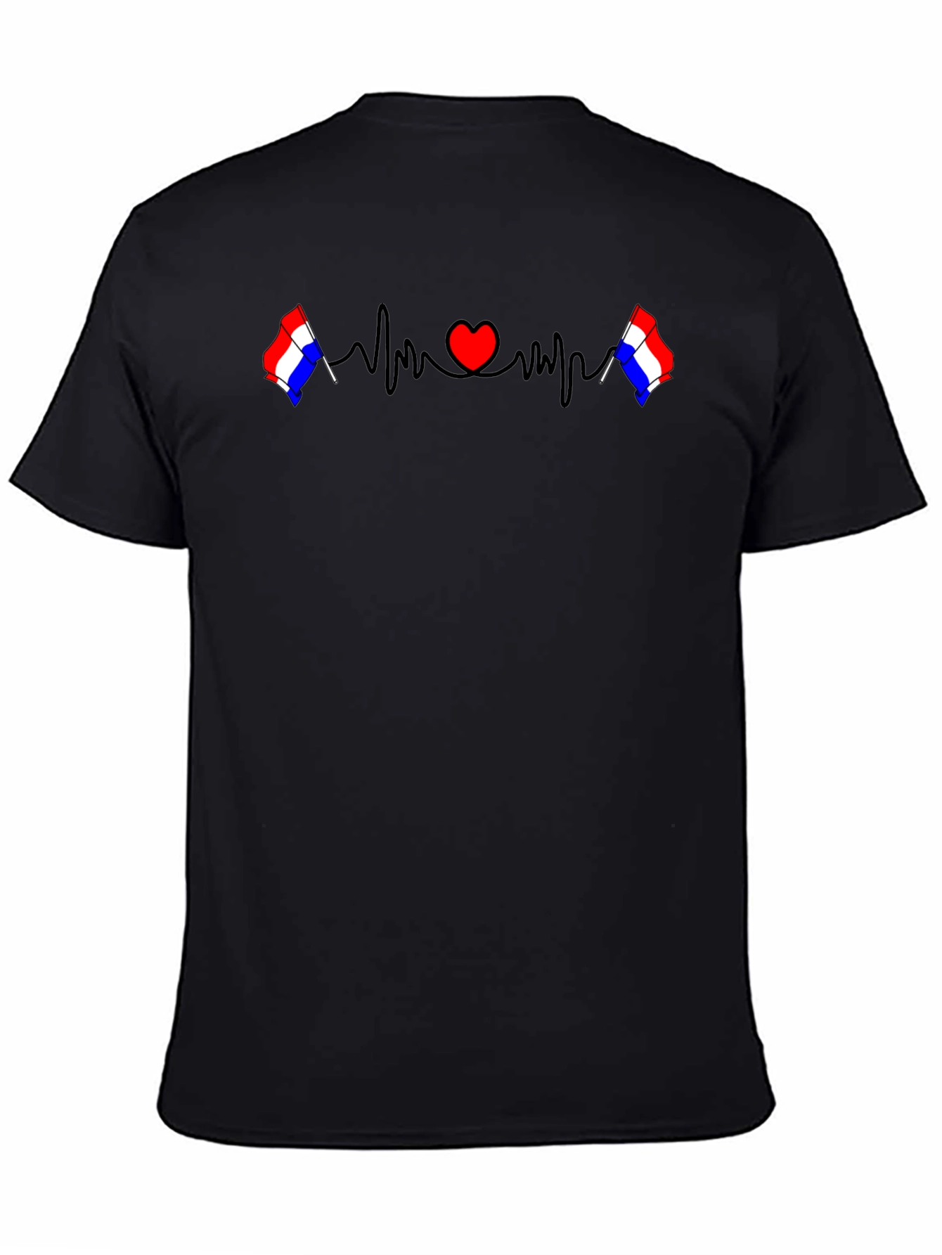 Heartbeat Flag Graphic Tee - Stylish Mens T-Shirt