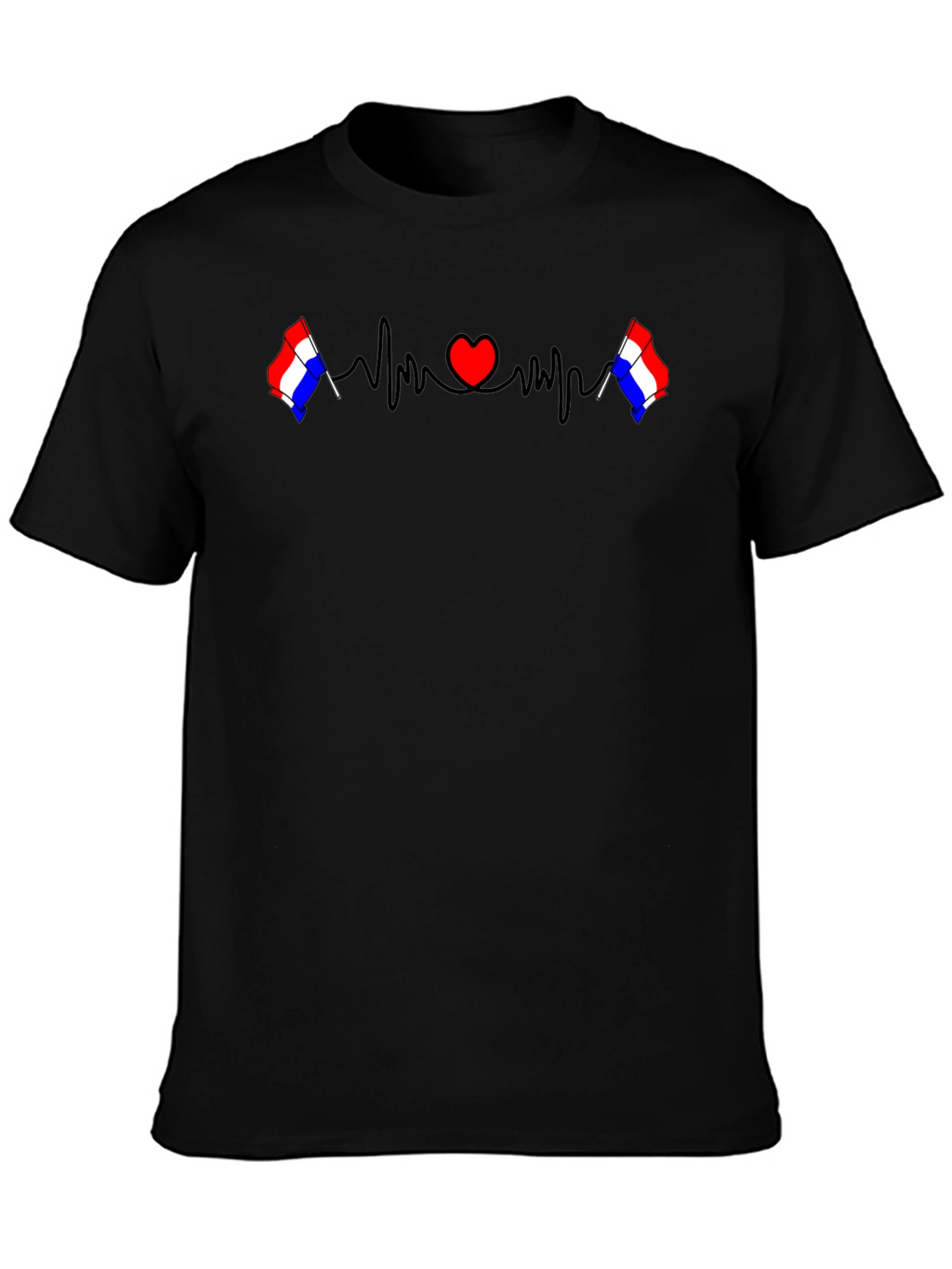 Heartbeat Flag Graphic Tee - Stylish Mens T-Shirt